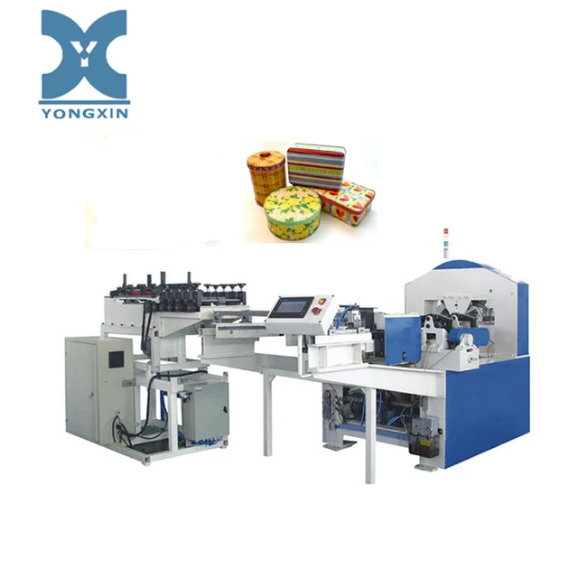 Automatic biscuit chocolate metal tin can box making machine lock seaming machine