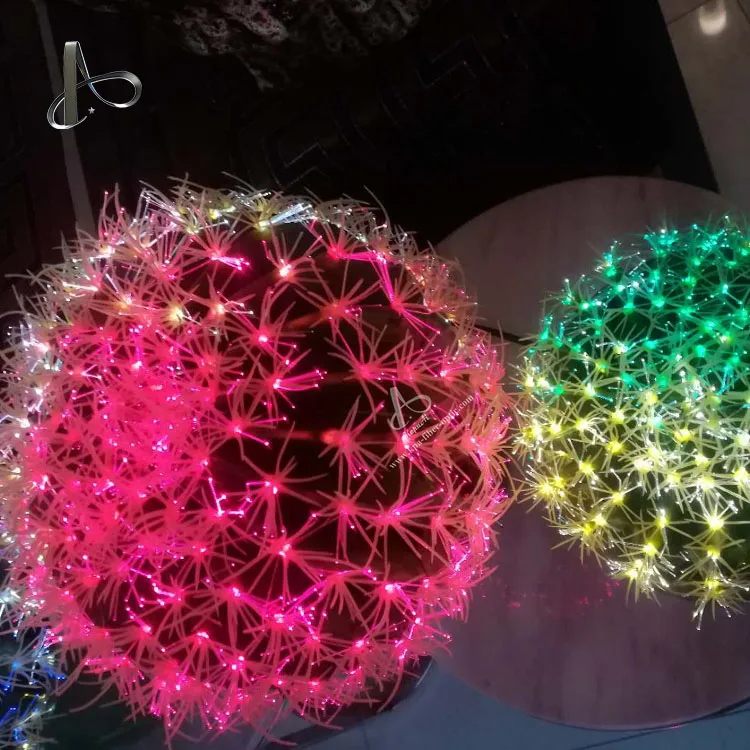 Cactus shape RGB led fiber optic flower lamp glow flower glow plant for home event decoration