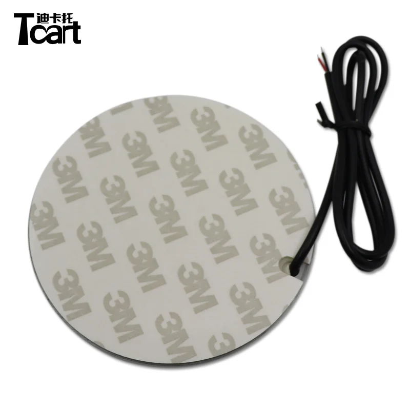 Tcart White Red Blue Diameter 8.2cm 4D Logo Light Custom Car Emblem