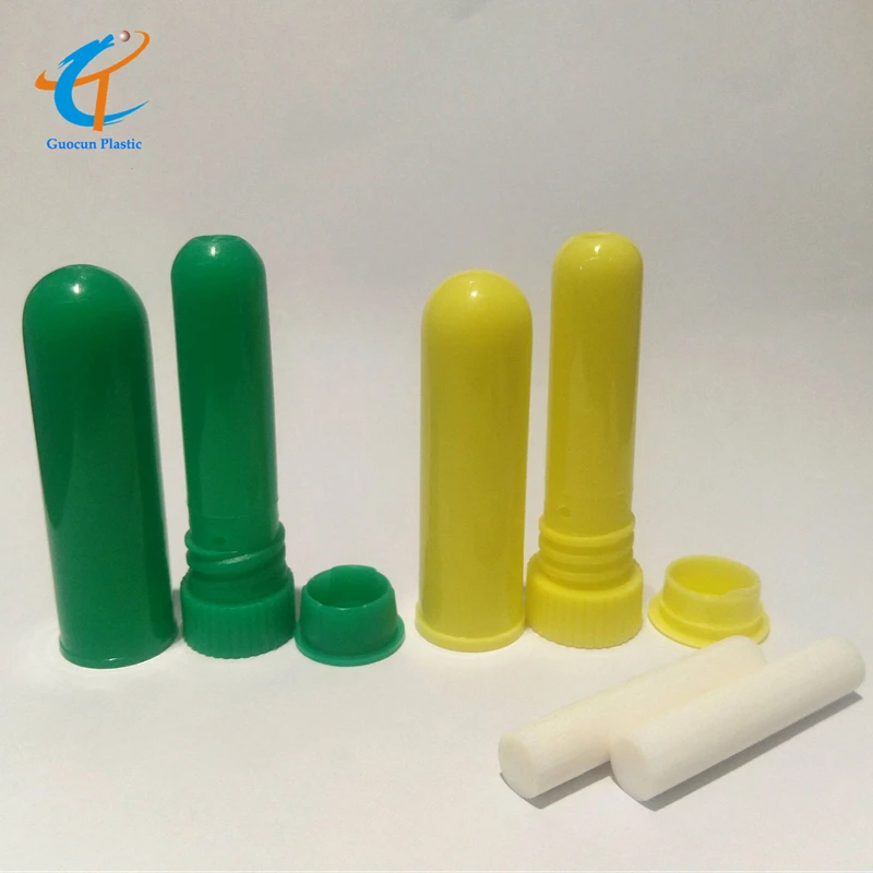 OEM blank Aroma nose flavored vapor inhaler with cotton filler stick