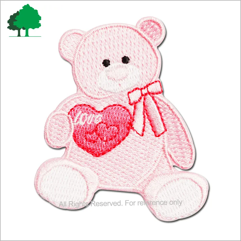 Прямая Фабрика Пользовательские Высокое Качество Дешевые медведь вышитые патч для одежды Медведь