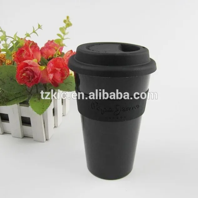 пластиковые забрать кофе кружка с крышкой кремния