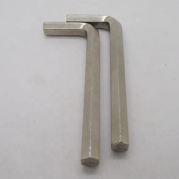
high-visibility nickel-plated L-keys 