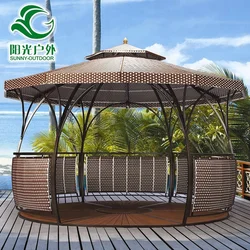 2016 Best Selling Waterproof Rattan Wicker Outdoor Gazebo For Sale