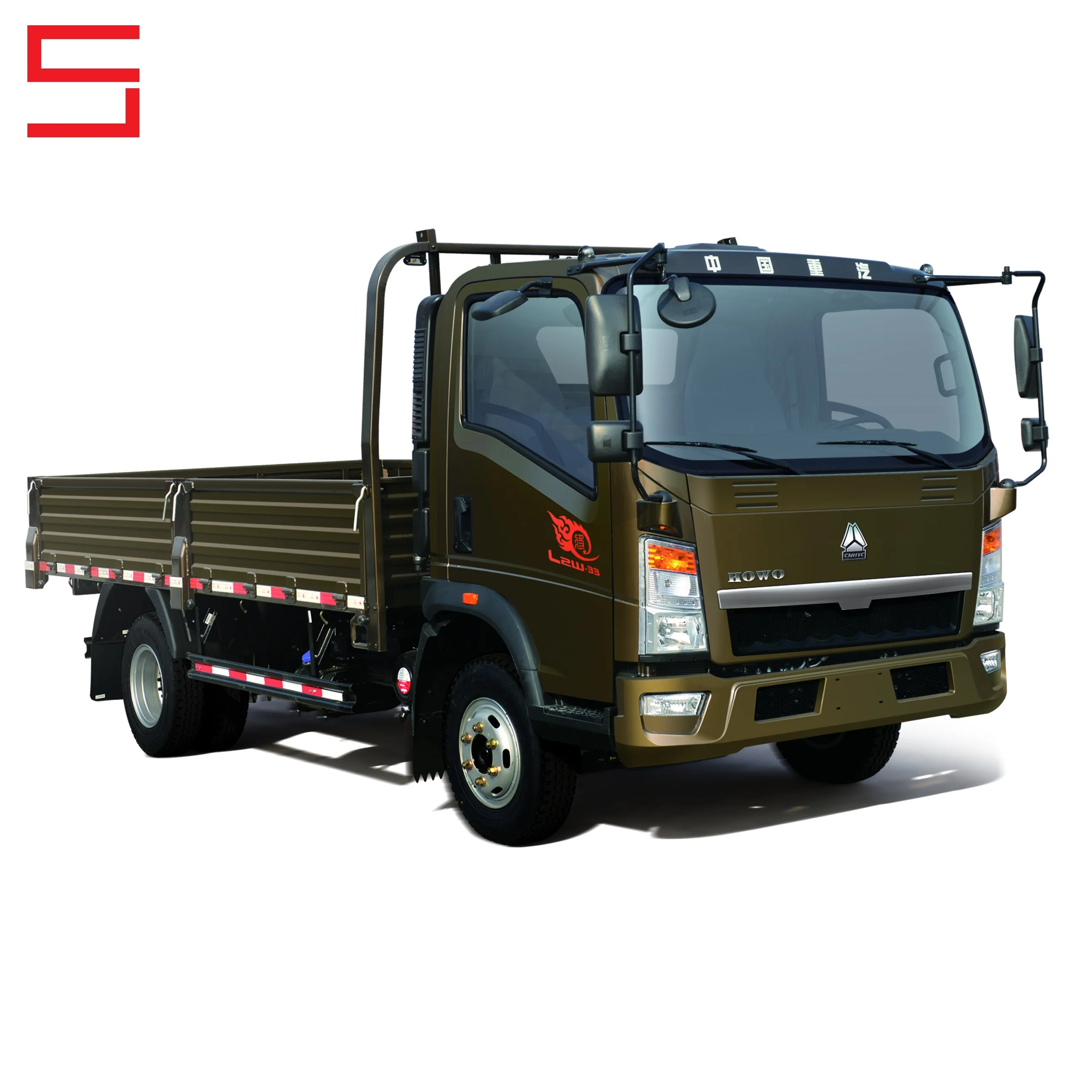 China Howo Light Trucks 4x2 Double Cab Mini Cargo Lorry Truck for sale