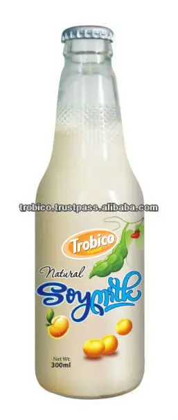300ml стеклянная бутылка природной соевое молоко
