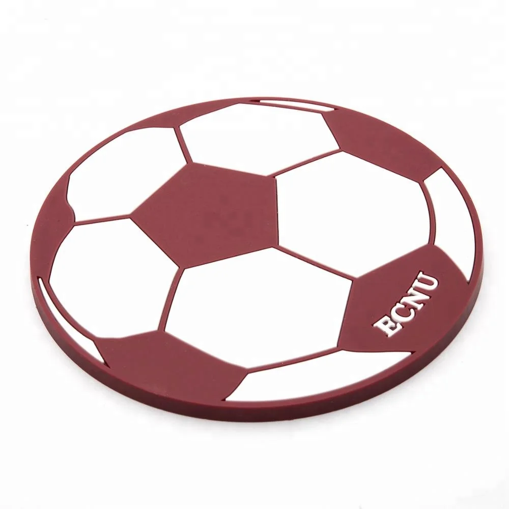 Hot selling cheap wholesale round shape basketball football sports pattern custom pvc beer coaster
