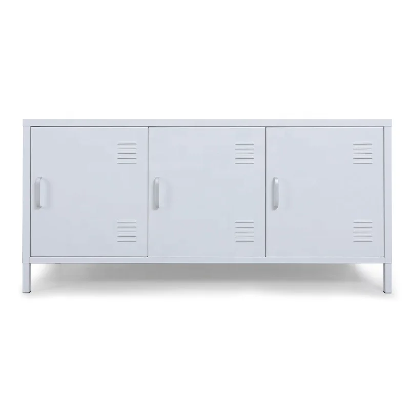 RETAIL PRODUCT  Colorful steel modern livingroom metal  design cabinet new cheap useful large storage furniture classic tv stand