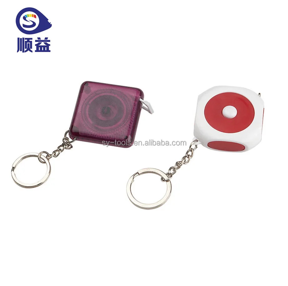 
Novelty promotional mini tape measure with keychain 