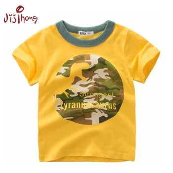 Детская одежда оптовая продажа футболка с принтом динозавра для