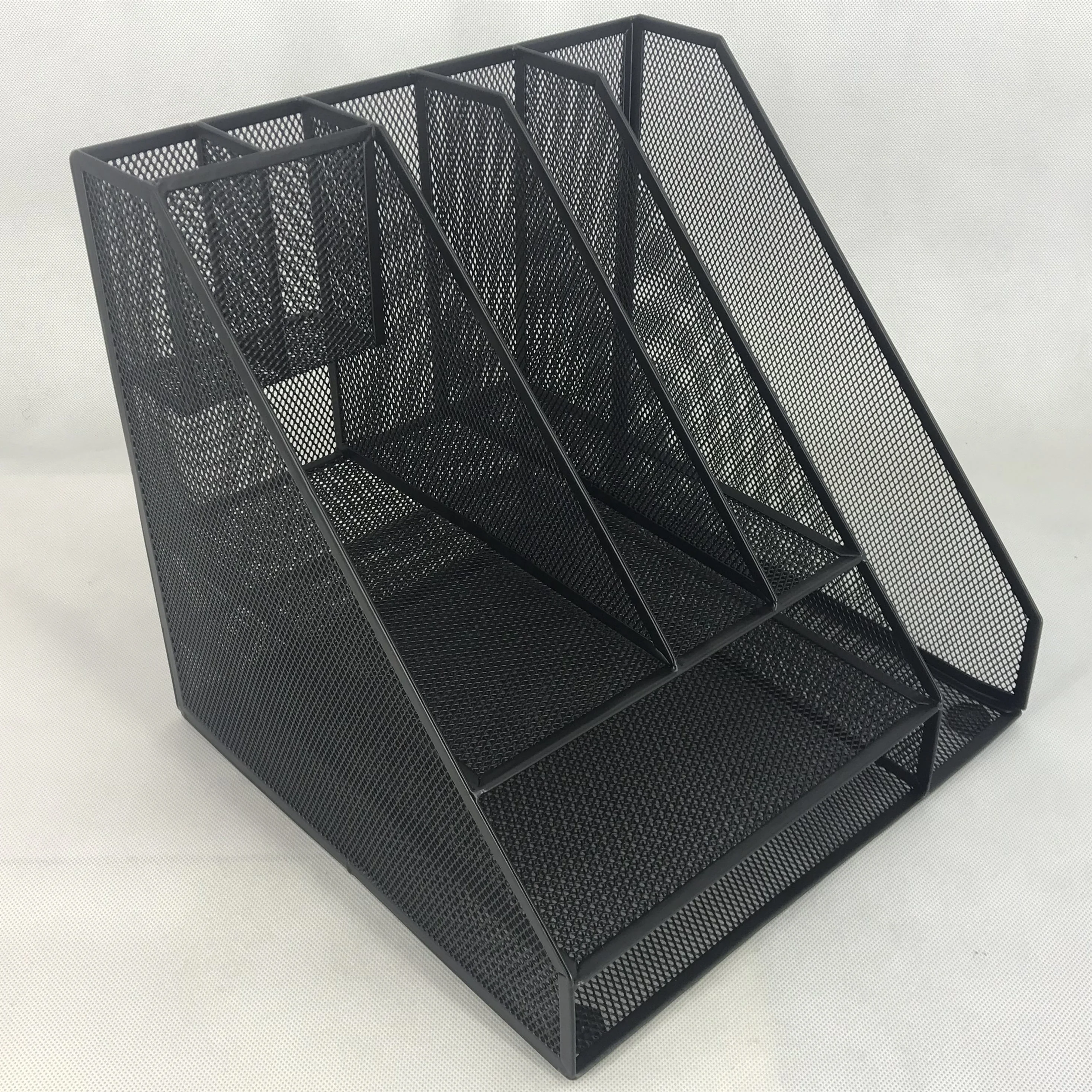 Inno-Crea Office Supplies Metal Mesh Desk File Organizer with Double Tray