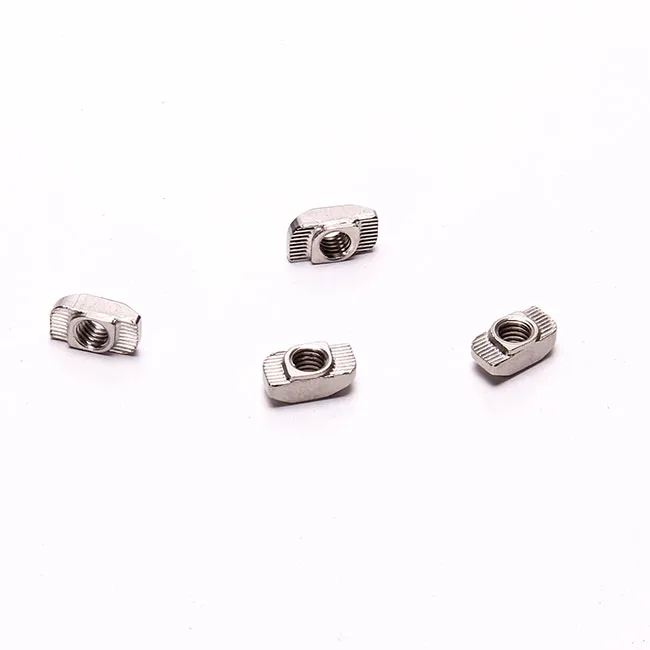 Aluminum profile 40 series slot 10 zinc plated steel T nuts m4 m5 m6 m8 hammer head nuts