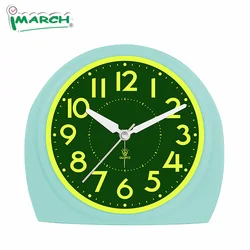 BM13701 Quartz analog clocks table super luminous alarm clock wecker despertador bedside desk round custom analogue alarm clocks