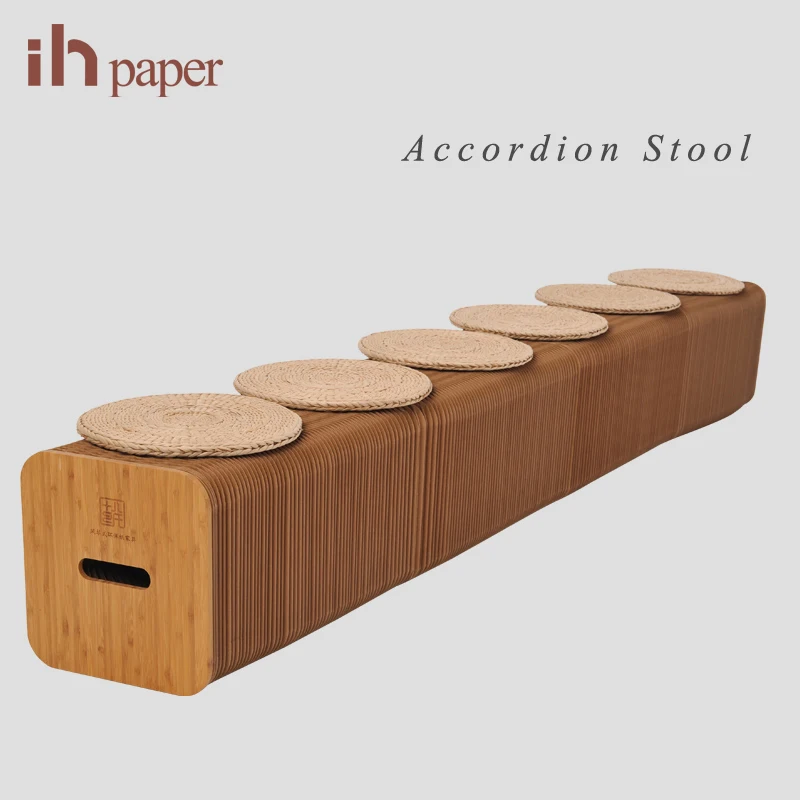 Home Living Room Furniture Ihpaper Brand Kraft Paper Folding Chair From Factory