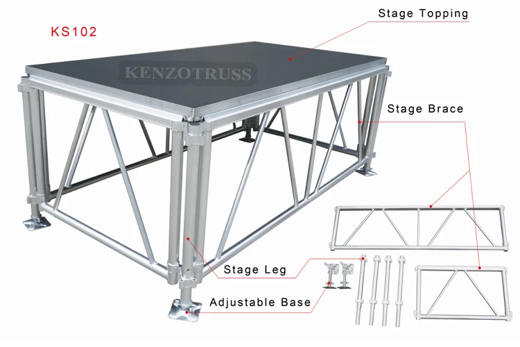 Assemble Aluminum Portable Stage Platform For Sale
