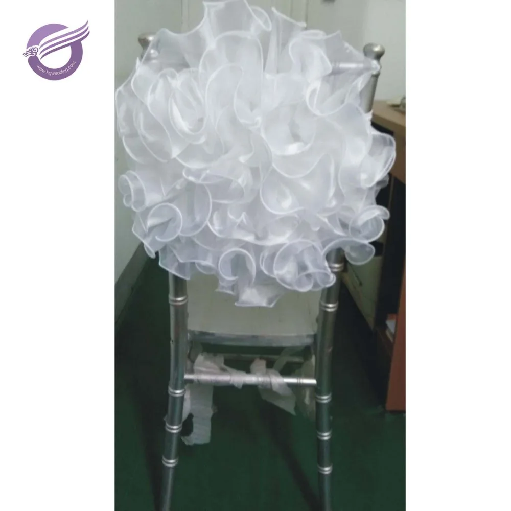 YT10278 decoration flower factory polyester wedding chiavari chair back flower sash
