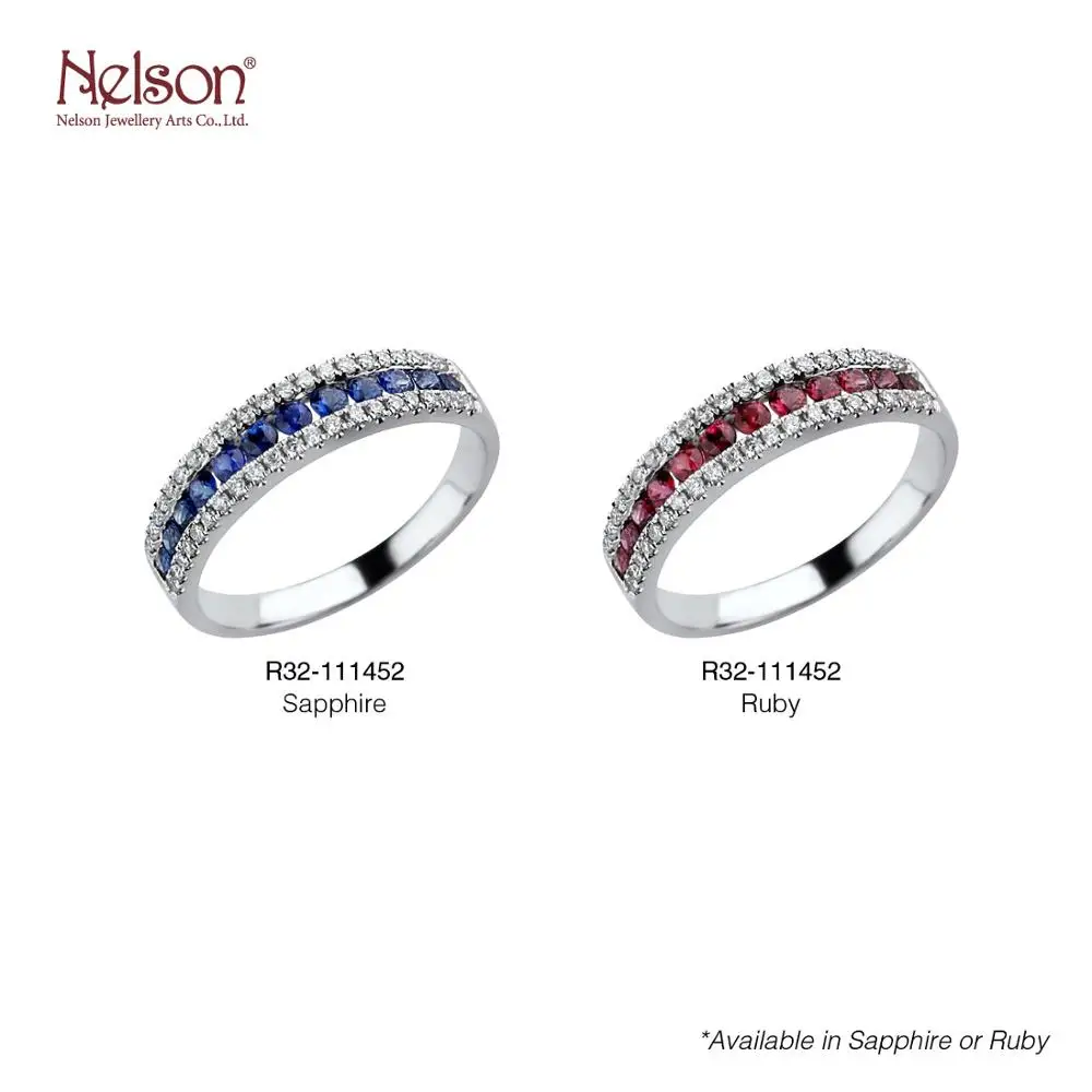 
Wholesale price no MOQ Daily Wear Genuine Diamond Anniversary 18K White Gold Diamond Fine Jewelry Band Ring for women 