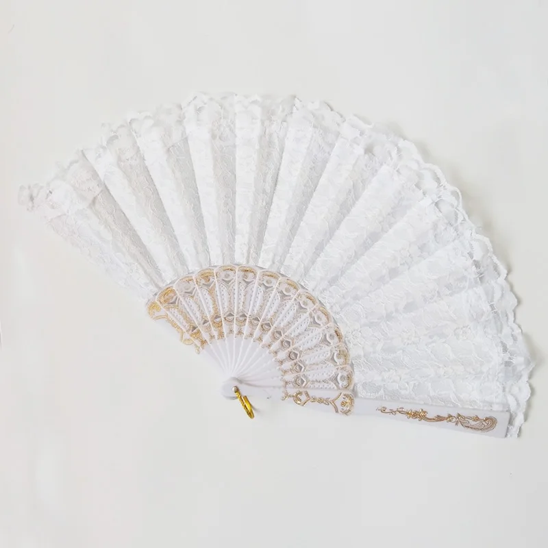 [I AM YOUR FANS] Sufficient stock!  Double sides white lace fan,  thickened white lace fan, wite lace wedding fan