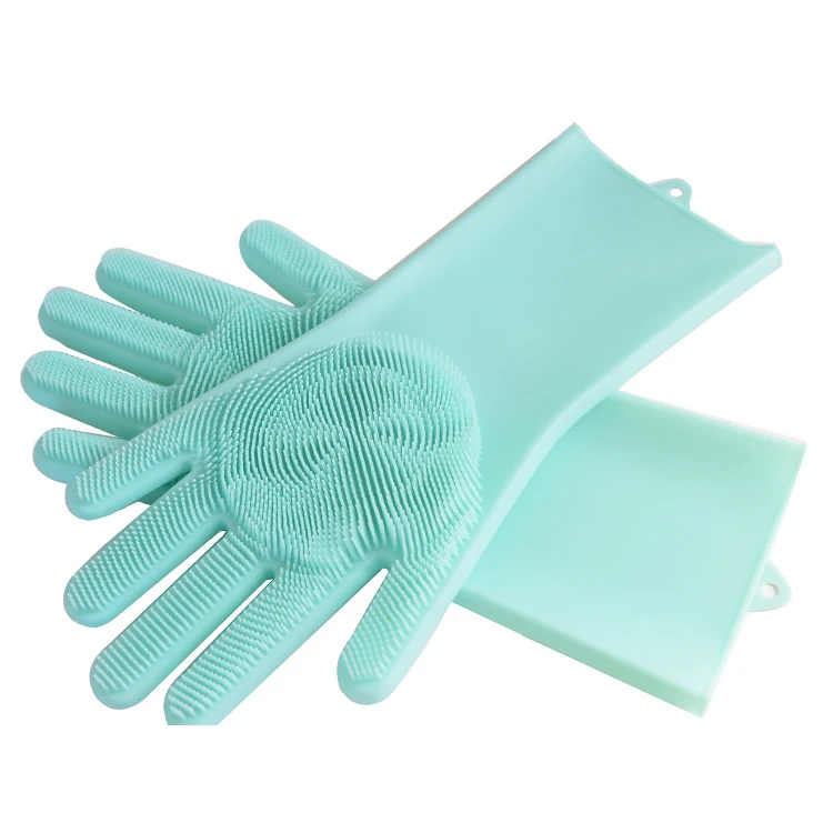 2022 factory cheap heat resistant kitchen magic silicone dishwashing cleaning gloves