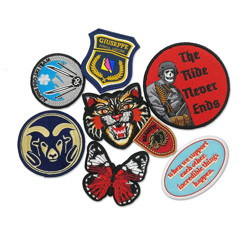 Custom high quality embroidered cap badge