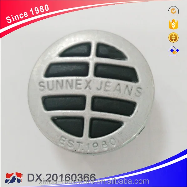
Custom Design Dome Zinc Alloy Metal Jeans Buttons For Jeans 