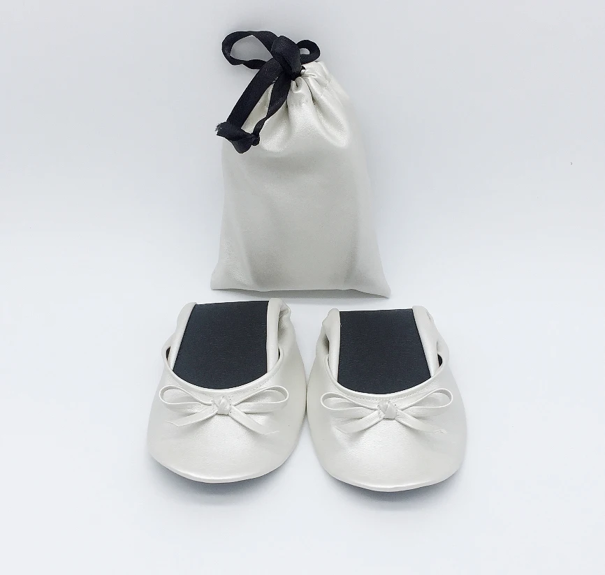 flexible girls ballet flat roll up flat ballerina slippers wedding