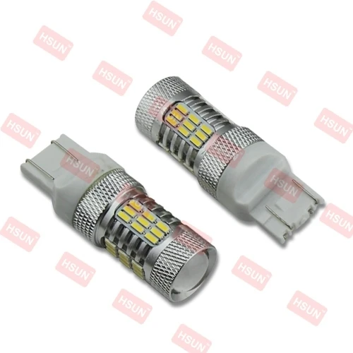 4014 45 SMD Car LED DRL Daytime Running Light Dual Color Switchback Turn Signal t20 w21/5w 7443 led