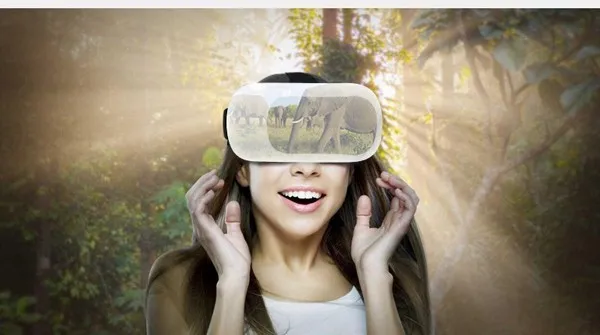 VR headset version 5 with remote and transparent glass