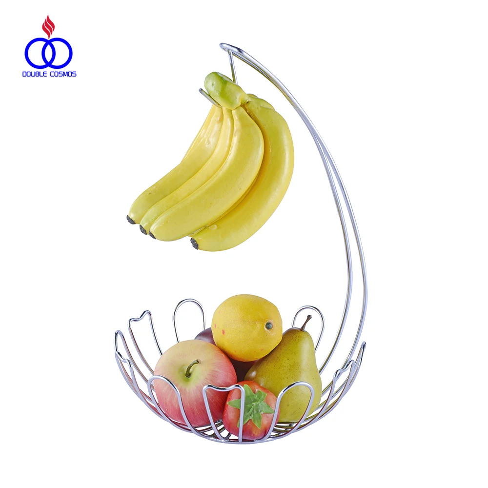 Large Metal Steel Decorative Kitchen Wire Basket Chrome Fruit Basket