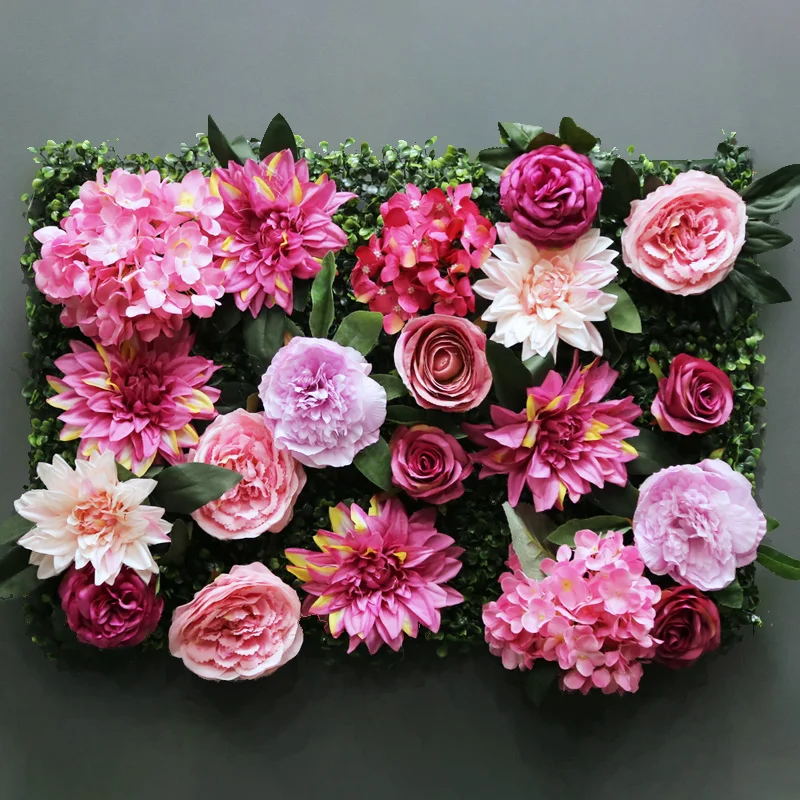 40x60cm Green Leaves Fake Foliage Mat Decoration Artificial Flower Wall Panels for Wedding, Infant, New Born, Baby Shower