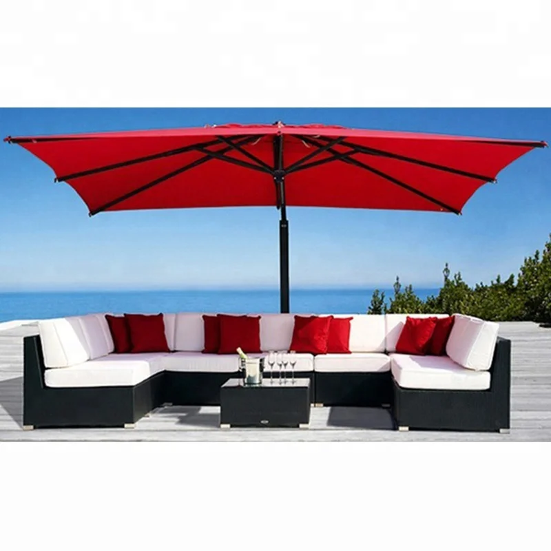 factory hot sale popular style low cost outdoor wicker rattan furniture garden rattan sofa patio sun lounge SCSF-126