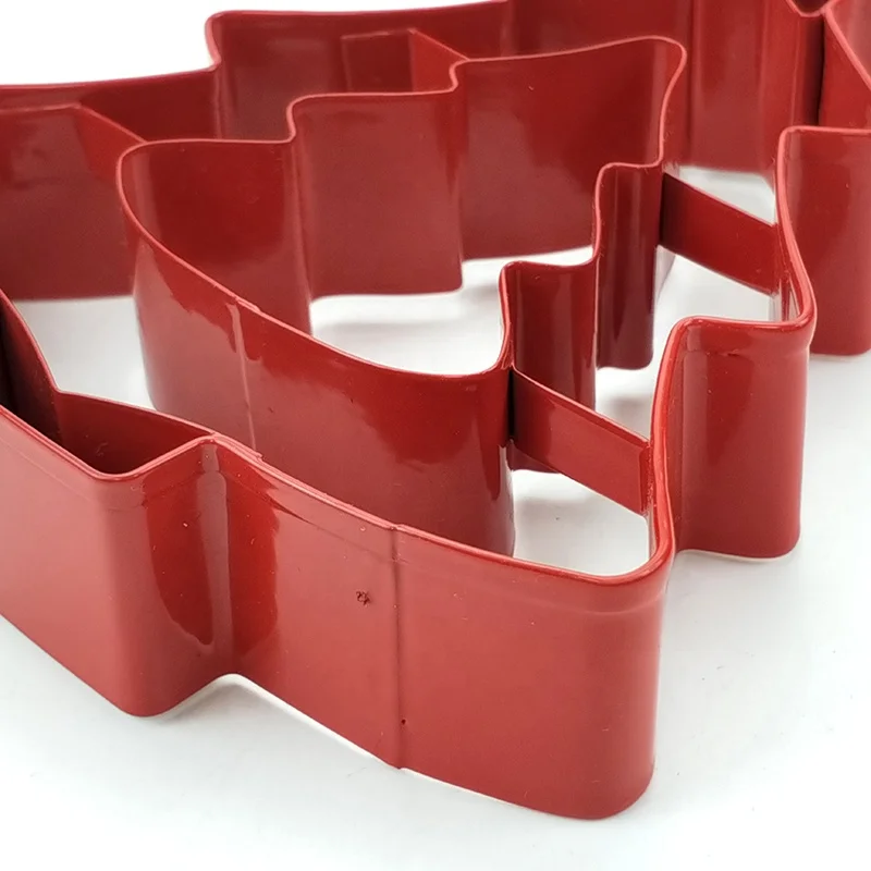 
Tree-shaped Stainless steel powder-sprayed biscuit cookie cutter mold cake mousse ring with press dessert pastry tools 