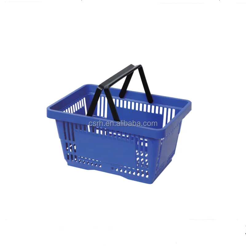 Supermarket Square Style Shopping Baskets RH-BPH21-1 For Supermarket Shopping Basket With Double Handles