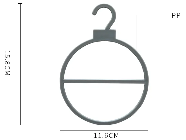 Ecofriendly Plastic ring for scarf Circle Towel Hanger Silk Scarves Single Ring With Hook Cape Wraps