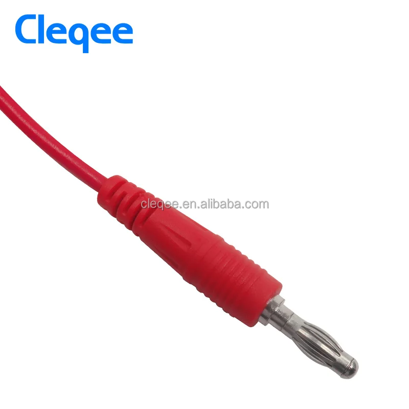 Cleqee P1039 4mm Banana Plug to Test Hook Clip Test Lead Cable For Multimeter