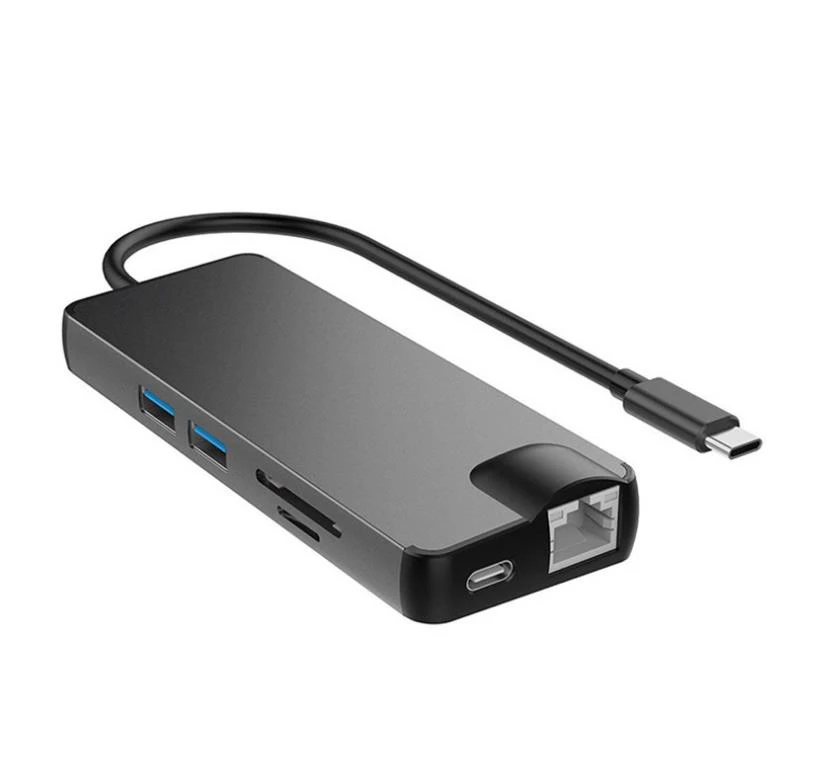 Алюминиевый кабель с разъемом usb типа c концентратор 8 в 1 USB-C концентратор к HD-MI USB 3,1 type-C док-станция для ноутбука
