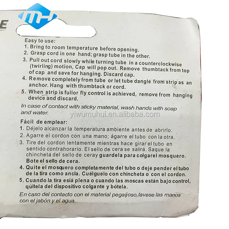 hot selling new design control 4pcs fly glue paper roll, fly catcher, insect killer