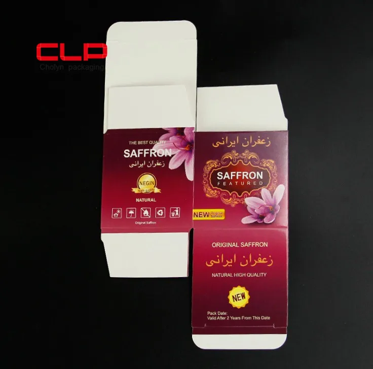 CLP Customized Hot Sale Cardboard Tea and Saffron Packaging Paper Box