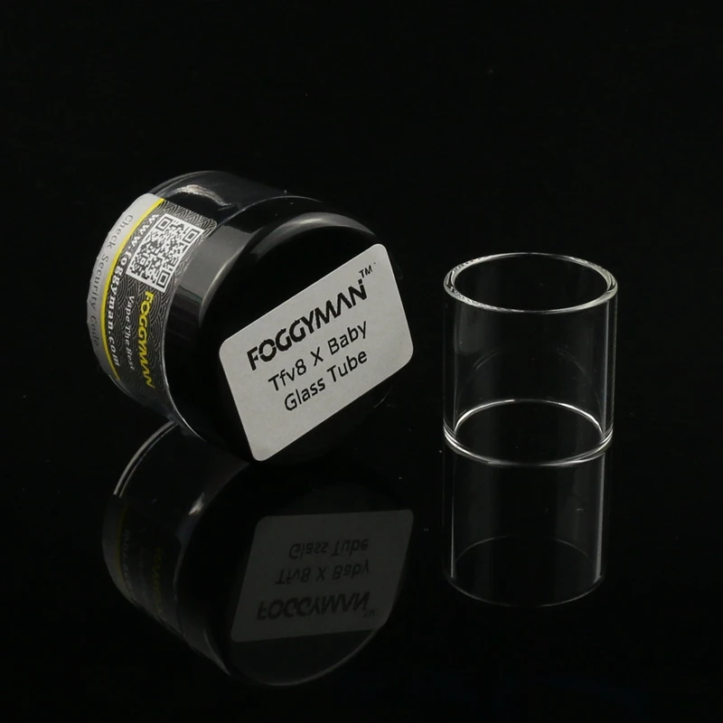 Foggyman 2ml 4ml straight and bulb  Pyrex replacement glass tube for tfv8 x baby atomizer vape