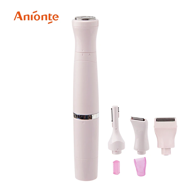 Бритвенный набор 4 в 1 с женской бритвой, триммером для бикини и триммером для бровей