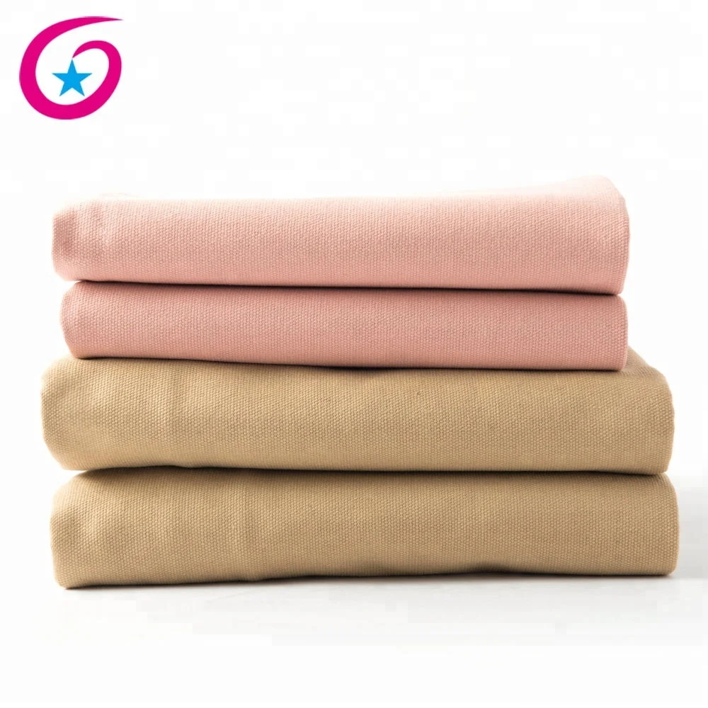 Guangzhou plain 16oz dye canvas 100% cotton fabric for shopping bag