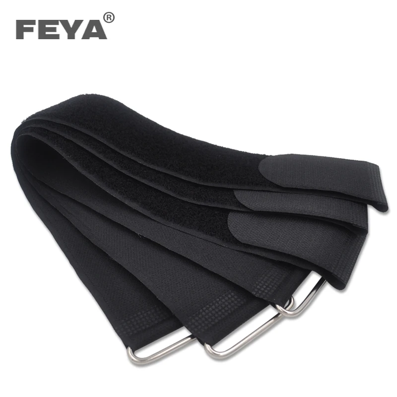 Adjustable multi-function notebook hook and loop strap with buckle