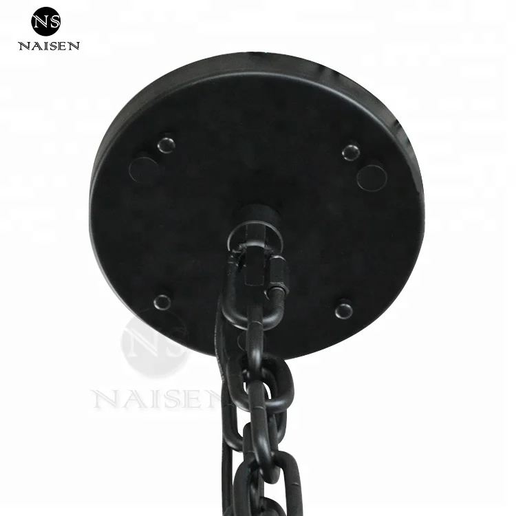 Outdoor Black Iron Modern Glass Pendant Light Fixtures  Light Ceiling Lamp pattern customized design