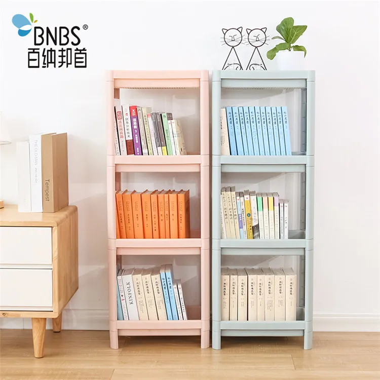 Kids Portable Bookshelf Plastic Book Shelf book cabinet  household rack