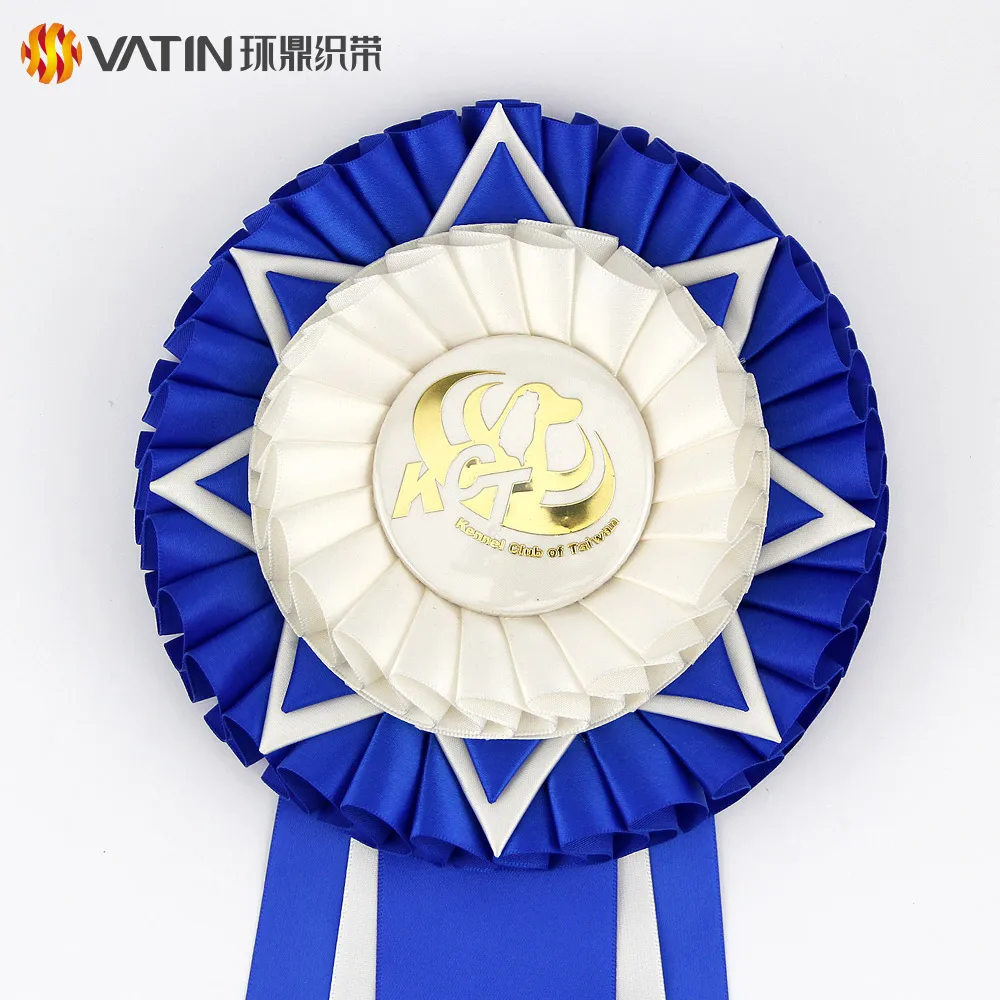 Wholesale Custom Logo Top Quality Sport Competitive Activity Award Ribbon Rosette