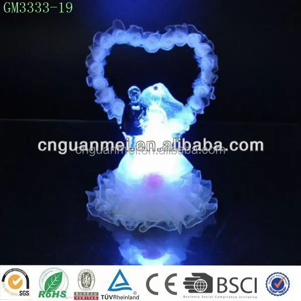 Оптовая продажа свадебные декоративные стекла пару с из светодиодов свет