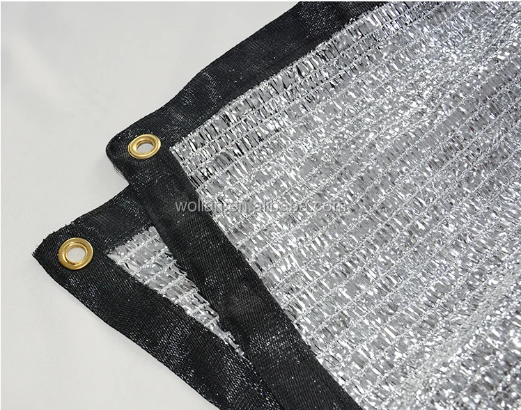 silver  shade cloth 70% 80 % 90%shade factor Aluminum shade mesh/UV coating silver net