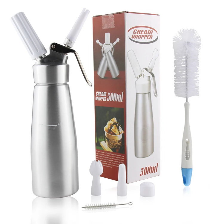 250ml/500ml/1000ml aluminum whipped cream dispenser / Aluminum cream whipper+three nozzles and one holder