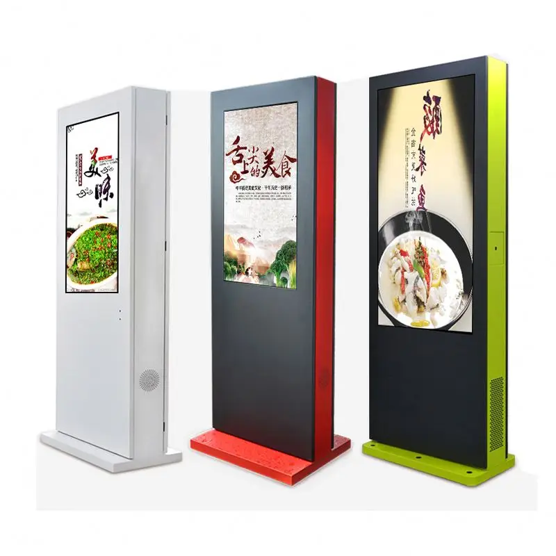 42 46 50 55 65 Inch Floor Standing Outdoor Lcd Advertising Display Totem Touch Screen Kiosk