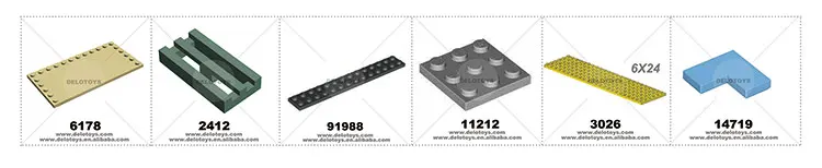 DELO TOYS  ( 11 COLORS )  Plastic building blocks bricks 2*4 Tile 2 x 4  (NO.87079)